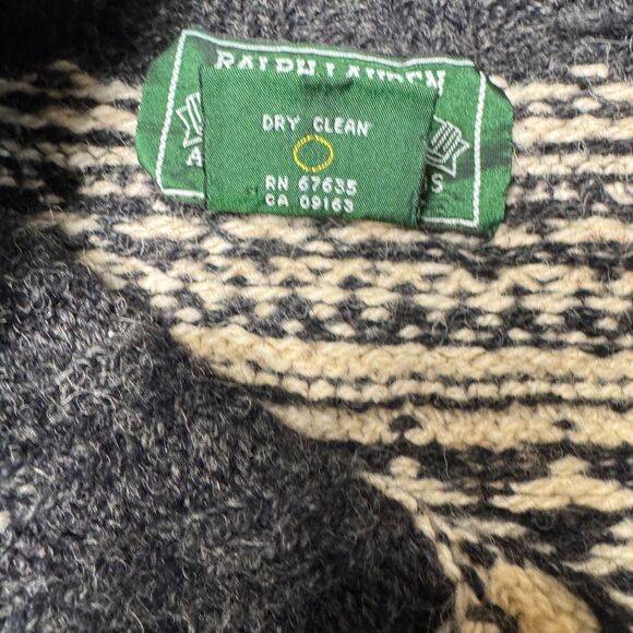 Ralph Lauren Country Black Cream Sweater Women Large Hand Knit Wool Silk Vintage - Picture 9 of 16
